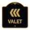 Signmission Designer Series Sign-Valet Left Arrow, Black & Gold Aluminum Sign, 18" x 18", BG-1818-22772 A-DES-BG-1818-22772 - alternate 1